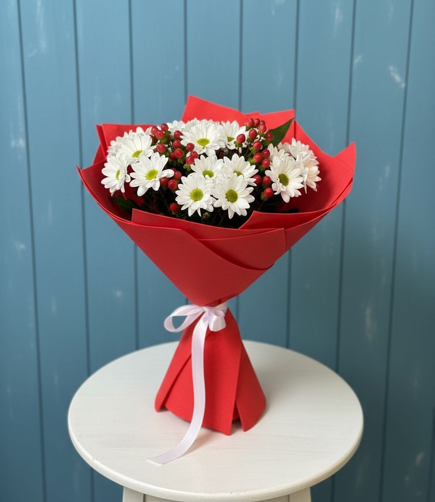 Букет цветов из: Хризантемы в Новокузнецке