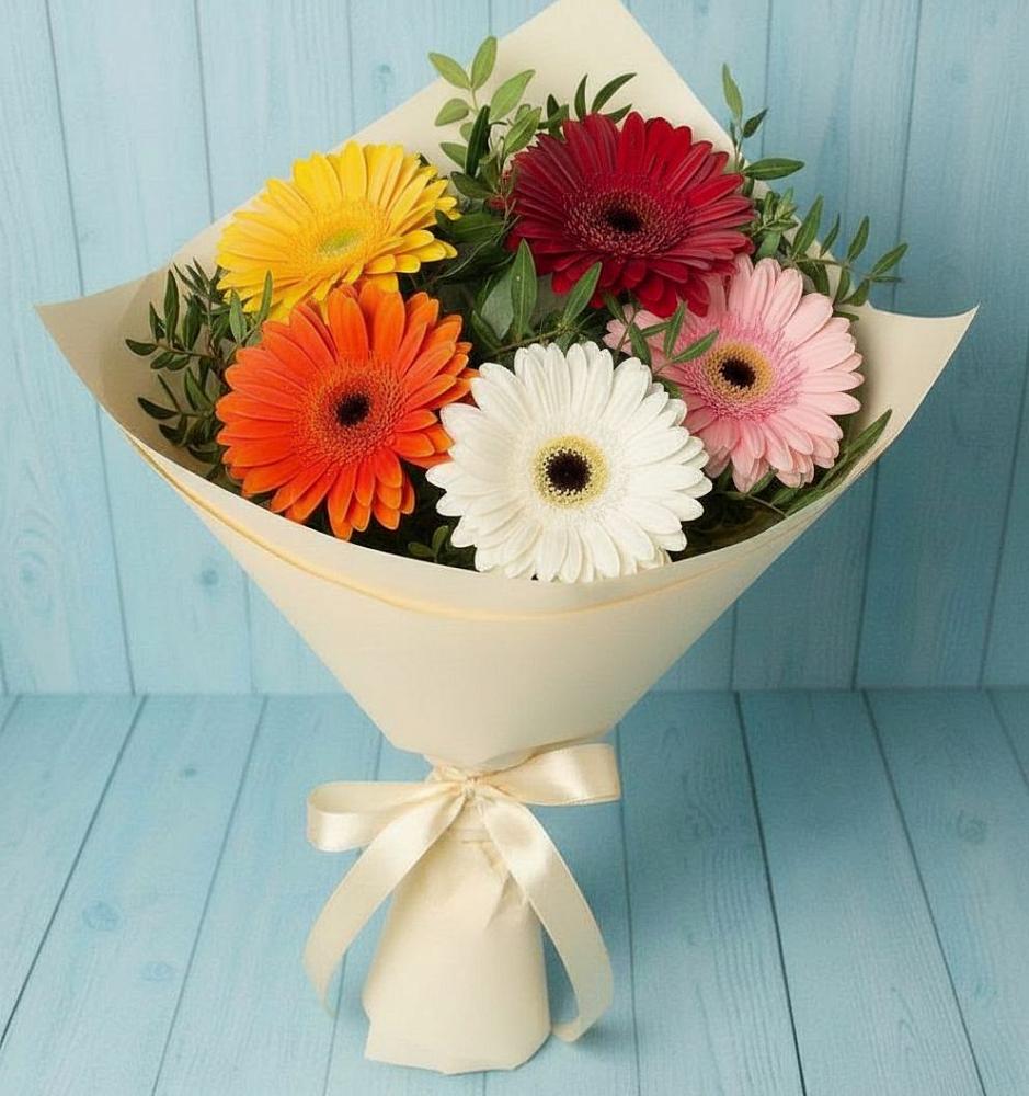 Букет цветов из: Герберы в Новокузнецке