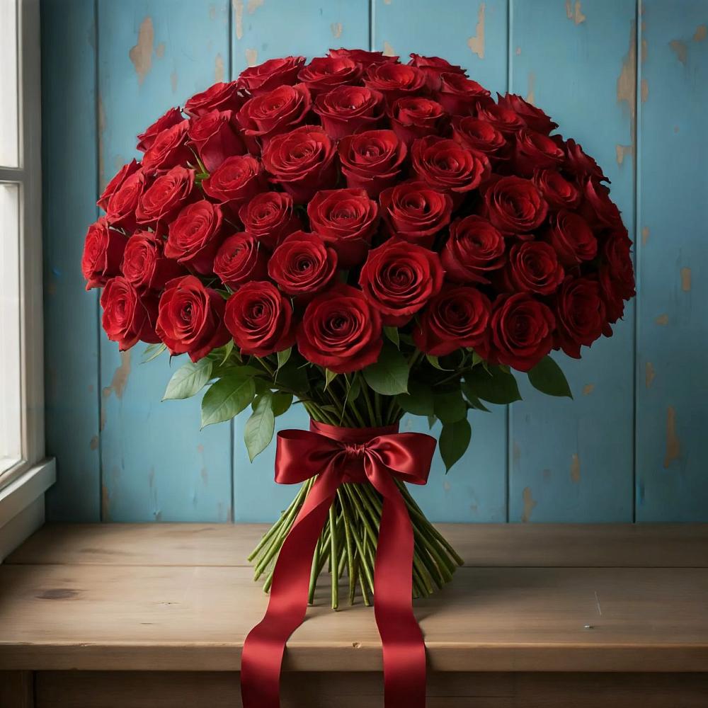 Букет Красные розы Блэк Меджик в Новокузнецке