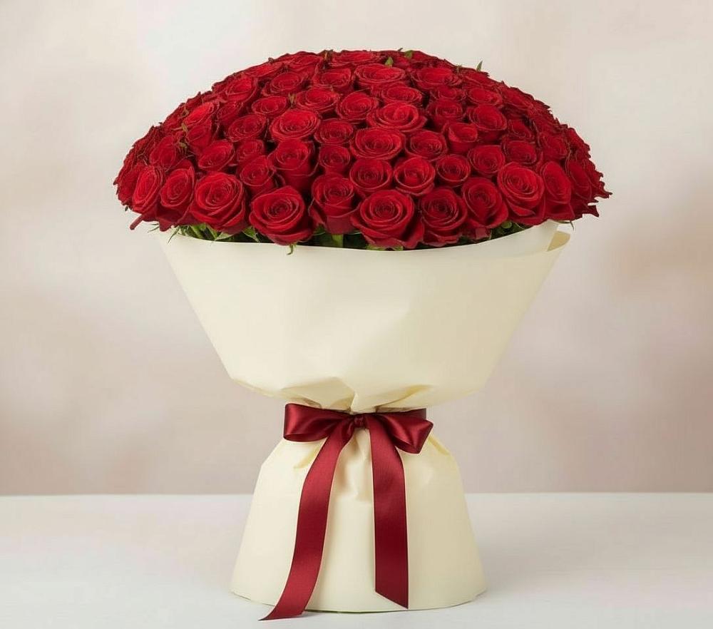 Букет 101 Красная роза Милано в Новокузнецке