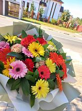 Букет цветов из:  Герберы #REPLACE_PRED# Новокузнецке