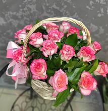 Цветочная композиция из Розы в корзине #REPLACE_PRED# Новокузнецке