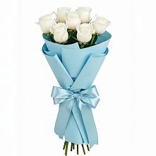 Букет 7 белых роз Проуд #REPLACE_PRED# Новокузнецке