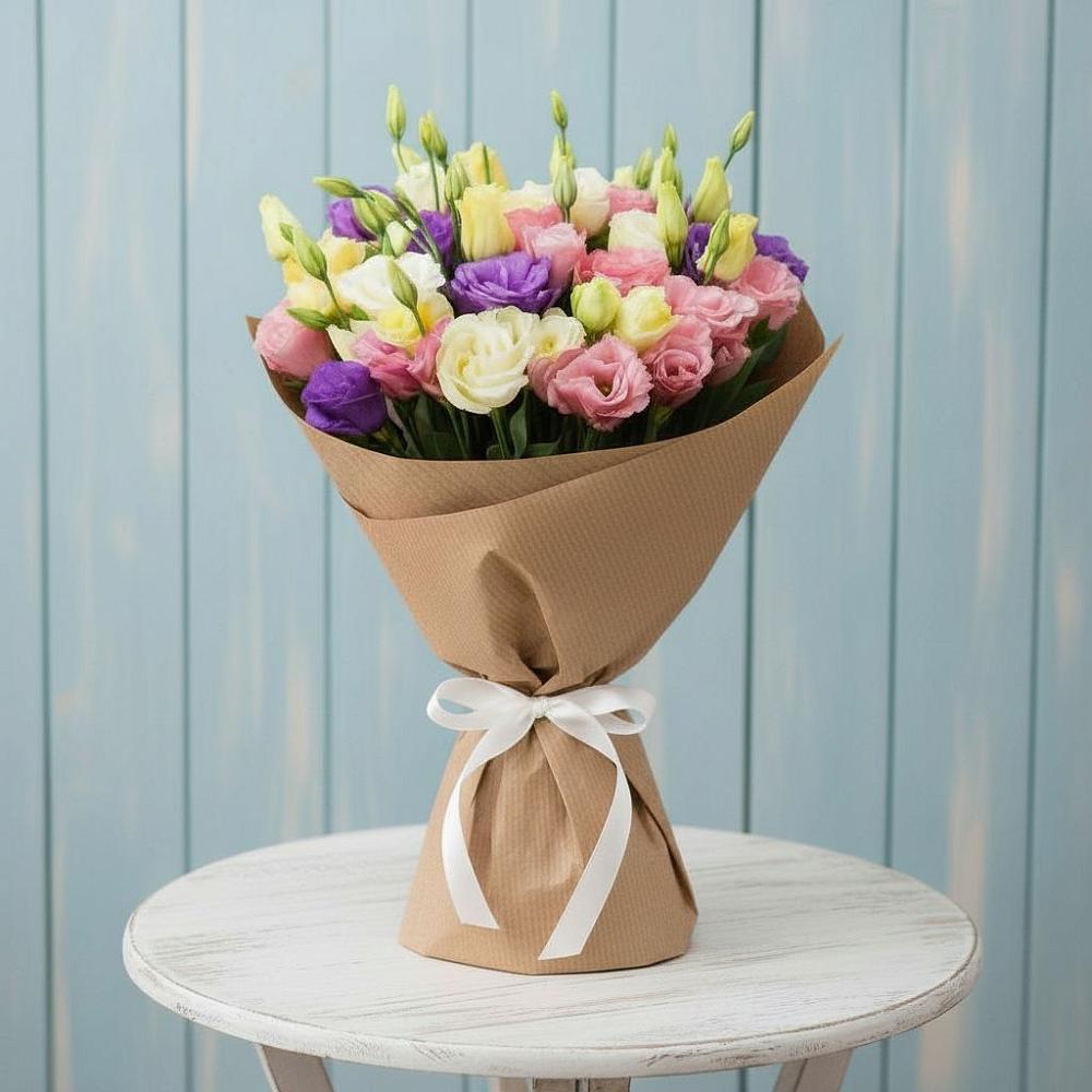 Букет цветов из: Лизиантусы в Новокузнецке