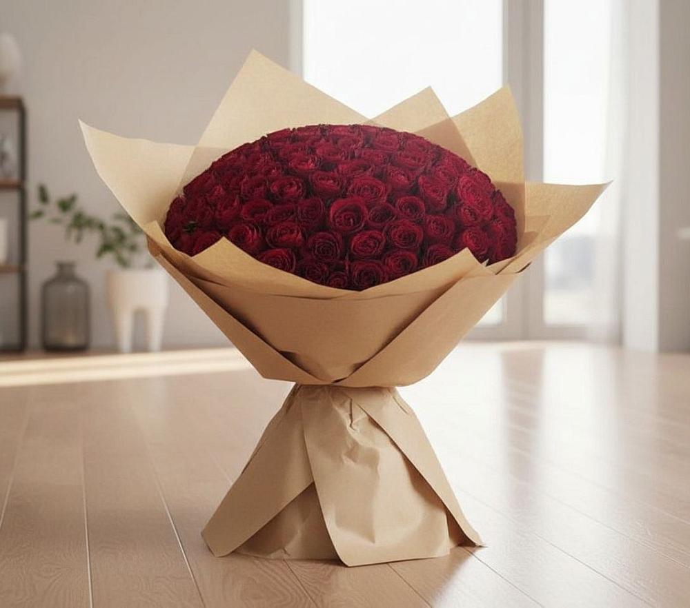 Букет 101 Красная роза в Новокузнецке