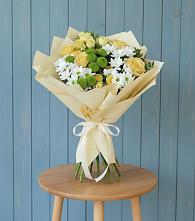 Букет цветов из:  Хризантемы и Розы #REPLACE_PRED# Новокузнецке