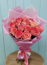 Букет 15 Розовых роз Равель в Новокузнецке